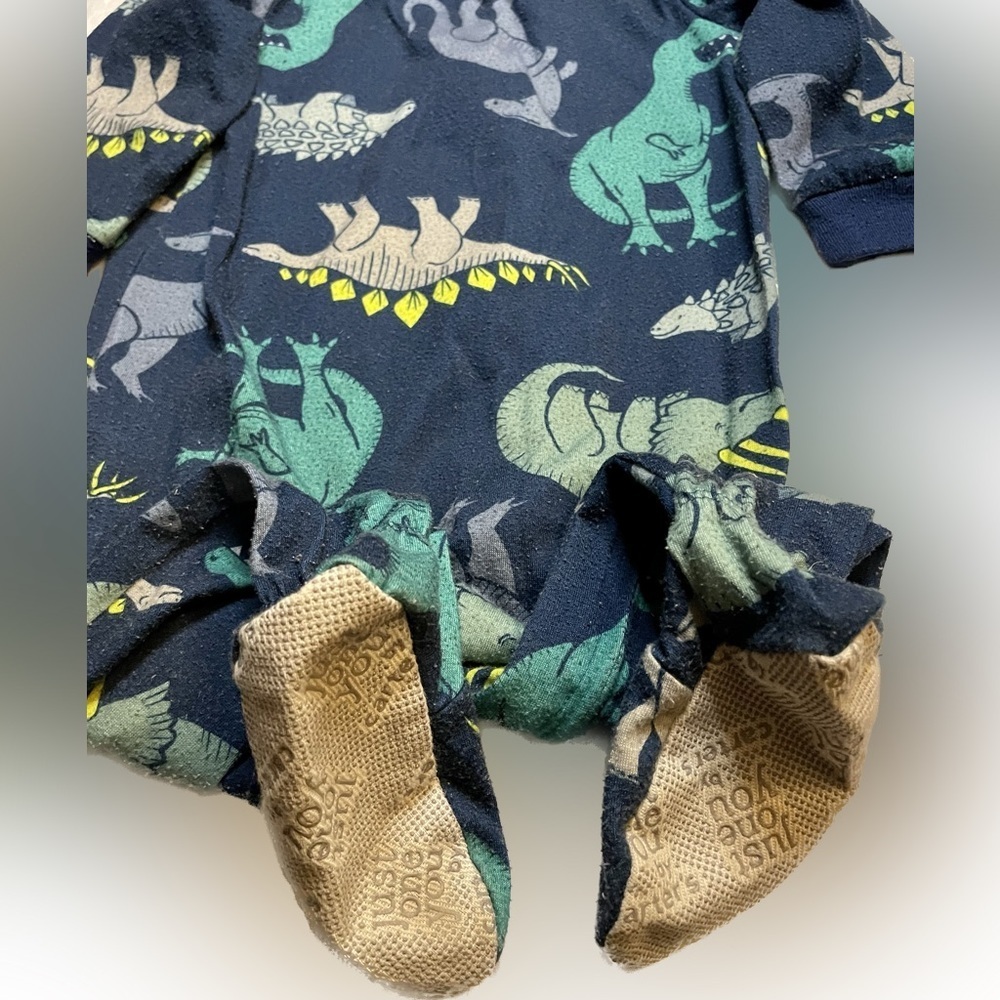 Just One You 18m PRELOVED Dinosaur Footie Pajamas some pilling through out body - Picture 3 of 14